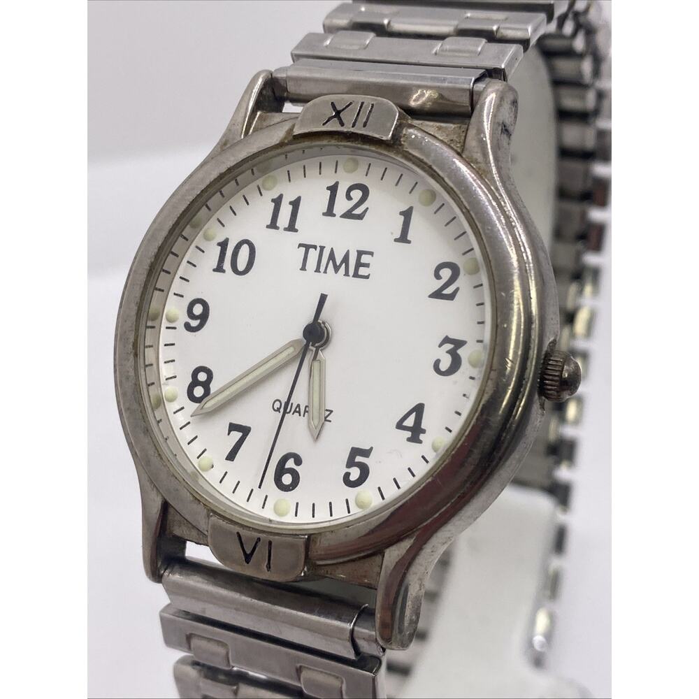 Time Vintage Mens Stretch Watch Works New Batteey